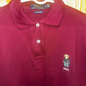 Ralph Lauren Burgundy Polo with Custom Fit